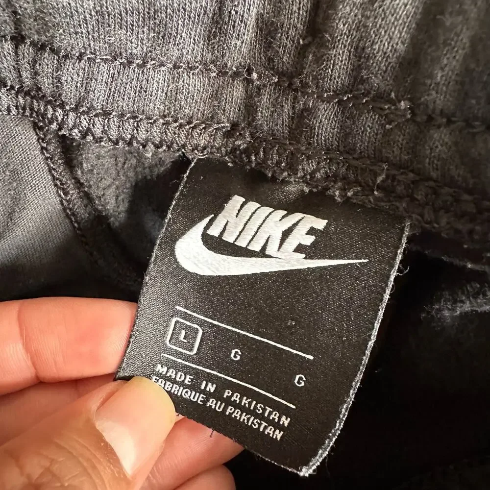 Nike Black Sweatpants Size Large Just Do‎ It Basic Logo Elastic Waist Pull On